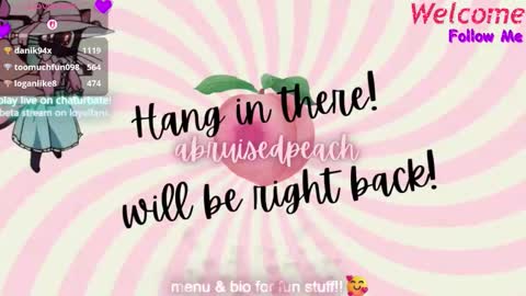 Snapshot of abruisedpeach chatting on 12-02-25, 05:02 Peach online show from 12-02-25, 05:02