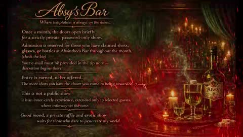 Snapshot of absinthee chatting on 01-31-26, 08:18 absy online show from 01-31-26, 08:18