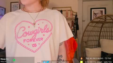Snapshot of beckthetongue chatting on 05-06-26, 05:51 Beck the tongue online show from 05-06-26, 05:51