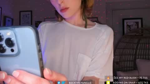 Snapshot of beckthetongue chatting on 06-18-26, 03:07 Beck the tongue online show from 06-18-26, 03:07