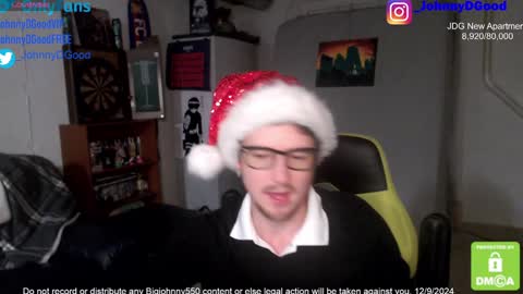 Snapshot of bigjohnny550 chatting on 12-10-24, 10:58 Johnny D Good online show from 12-10-24, 10:58