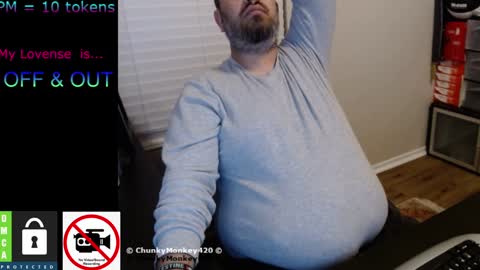 Snapshot of chunkymonkey420 chatting on 02-02-25, 04:15 Spencer Smokey Bear online show from 02-02-25, 04:15