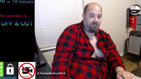 Snapshot of chunkymonkey420 chatting on 02-07-25, 07:29 Spencer Smokey Bear online show from 02-07-25, 07:29