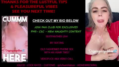 Snapshot of drippingwetgoddess chatting on 05-19-26, 08:59 Angie online show from 05-19-26, 08:59