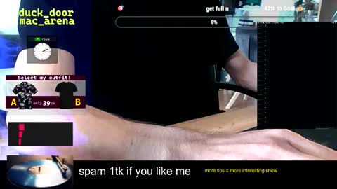 Snapshot of duck_door_mac_arena chatting on 09-14-25, 12:15 duck_door_mac_arena online show from 09-14-25, 12:15