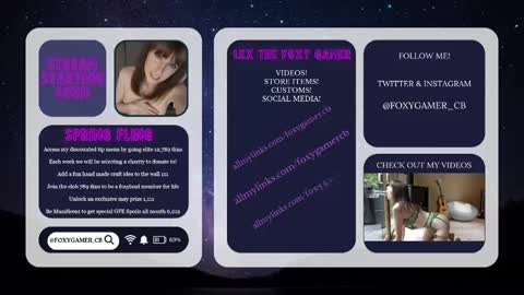 Snapshot of foxy_gamer chatting on 05-06-26, 01:03 Lex Vive foxygamer cb online show from 05-06-26, 01:03