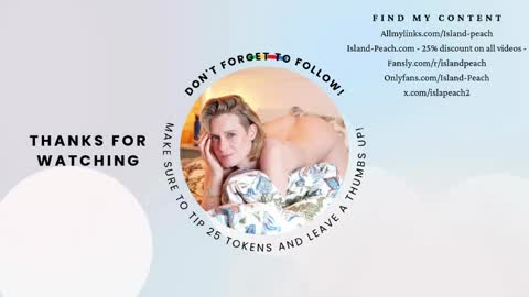 Snapshot of island_peach chatting on 04-19-26, 02:05 Lou Peaches online show from 04-19-26, 02:05