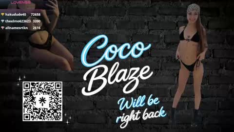 Snapshot of itscocoblaze chatting on 04-23-26, 03:30 CoCo Blaze online show from 04-23-26, 03:30