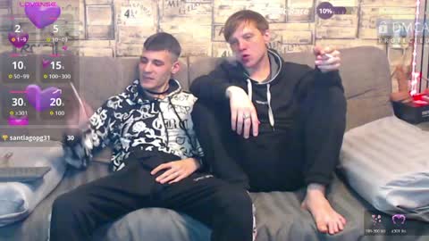 Max tall dark-haired guy with tattoos and Phil blond-haired online show from 03-26-26, 02:50