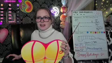 Snapshot of pawggoddess778 chatting on 12-25-24, 04:44 ArtsyHeartsyy online show from 12-25-24, 04:44