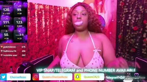Snapshot of queencroze chatting on 03-09-25, 05:44 Queen Cherise Roze online show from 03-09-25, 05:44