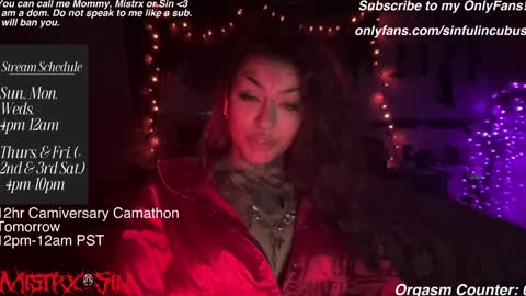 Snapshot of sinfulincubus chatting on 01-29-25, 05:40 Mistrx Sin online show from 01-29-25, 05:40