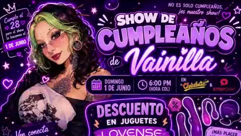 Vainilla Independent model online show from 06-11-26, 02:53