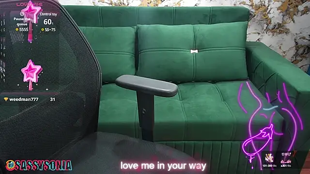 Snapshot of sassysonia chatting on 02-26-25, 09:42 sassysonia online show from 02-26-25, 09:42