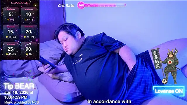 Snapshot of ChubbyBEAR039 chatting on 06-19-26, 01:04 ChubbyBEAR039 online show from 06-19-26, 01:04