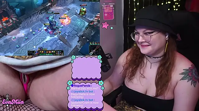 Snapshot of evamila chatting on 03-23-26, 04:00 evamila online show from 03-23-26, 04:00